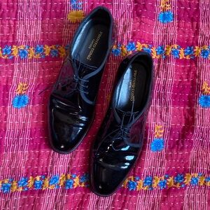Pronto Uomo Black Leather Dress Shoes